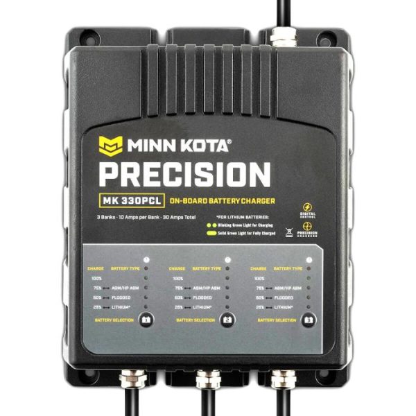 111179159_3 Minn Kota On-Board Precision Charger MK-330 PCL 3 Bank x 10 AMP LI Optimized Charger