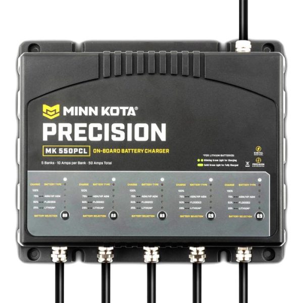 111179303_2 Minn Kota On-Board Precision Charger MK-550 PCL 5 Bank x 10 AMP LI Optimized Charger