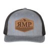Richardson 112 Snap Back Leather Patch - Grey
