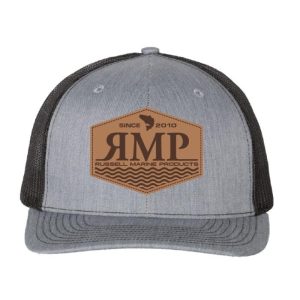 133648720_1 Richardson 112 Snap Back Leather Patch - Grey