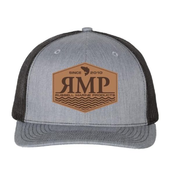 133648720_1 Richardson 112 Snap Back Leather Patch - Grey