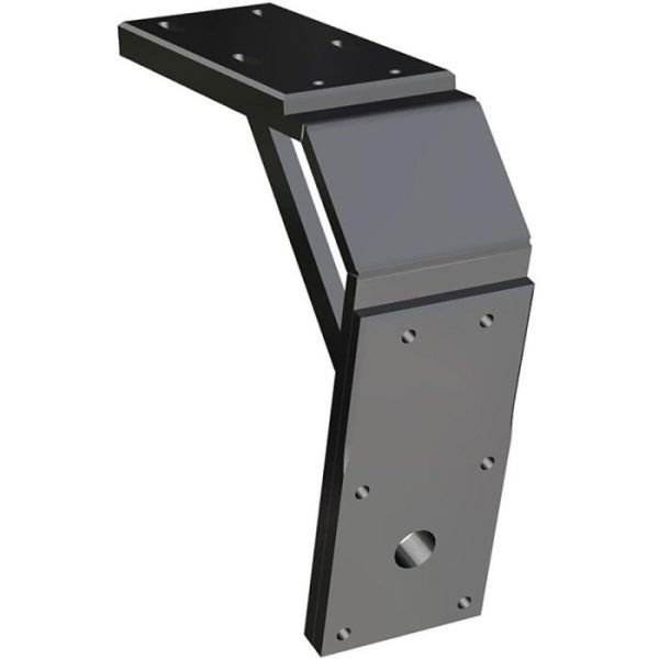 Power-Pole Deck Mount - 8" Aft - 11" Drop - Black