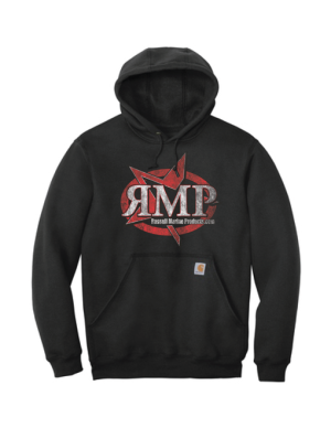 Carhartt Hoodie Distressed Logo - Black